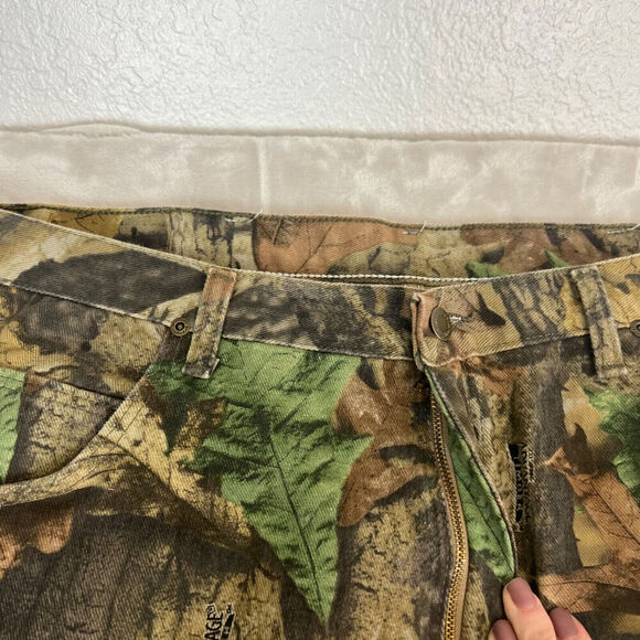VTG Wrangler Jeans Mens 40x30 Advantage Timber Camo Outdoor Hunting Y2K USA Made - Picture 5 of 14
